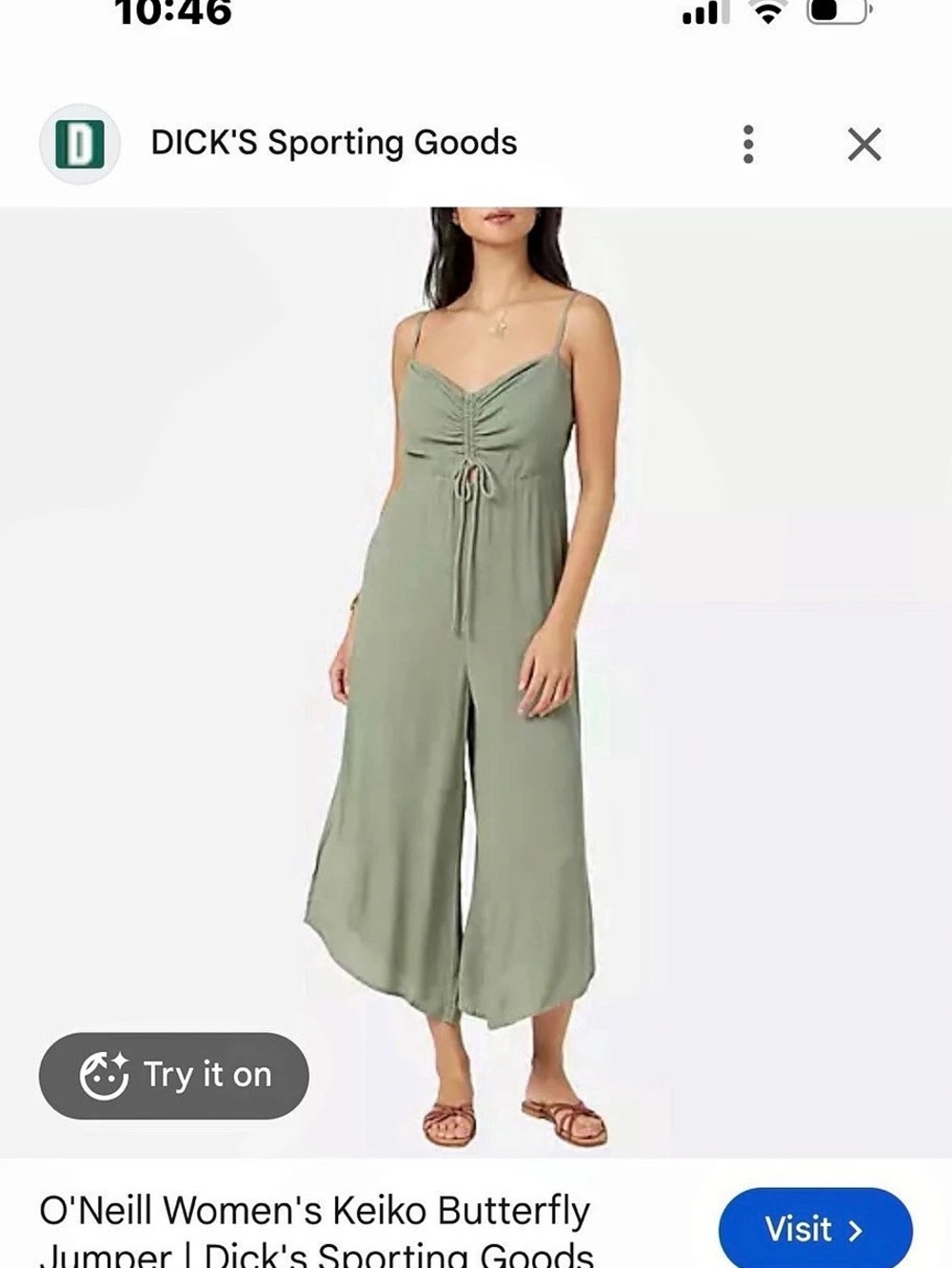 O'Neill Keiko Butterfly Jumper Green Jumpsuit